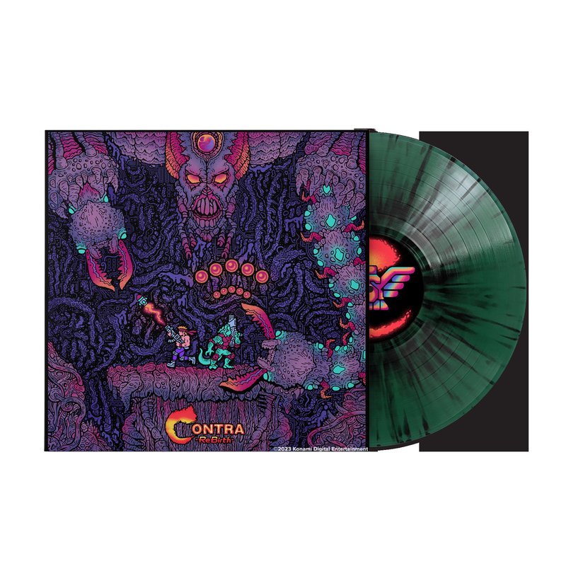 Contra: ReBirth (Original Video Game Soundtrack) - Konami Kukeiha Club (1xLP Vinyl Record) - Green w/ Black Splatter Vinyl
