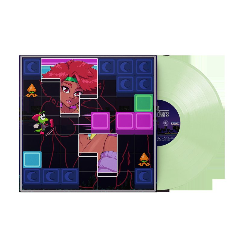 CrawlCo Block Knockers (Original Video Game Soundtrack) - Opus Science Collective (1xLP Vinyl Record) - Glow in the Dark Vinyl